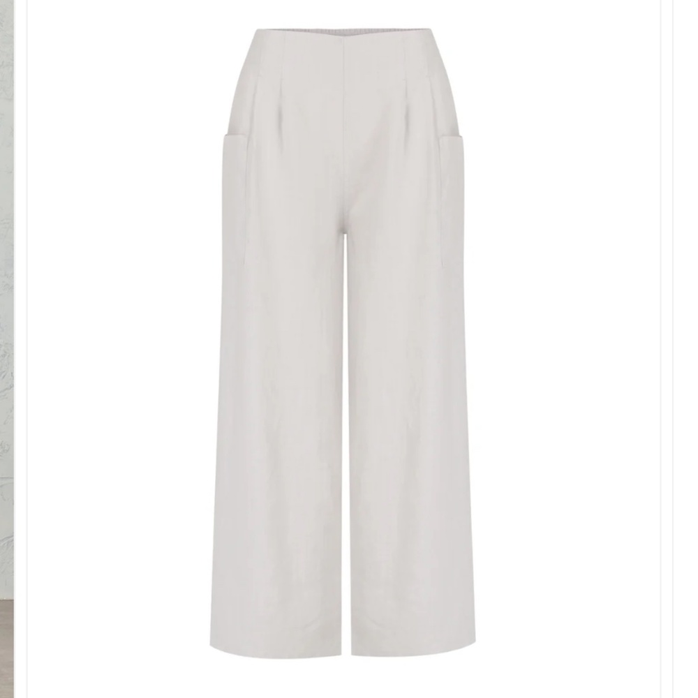 Nomad the Label Milos Linen Pants Oyster (Light Grey) - Picture 7 of 16